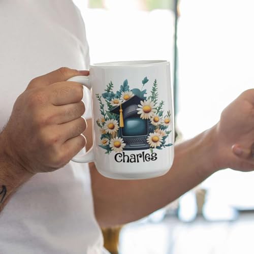 Personalized Name Tech Graduation Custom | Customised Coffee Mug | 11 OZ