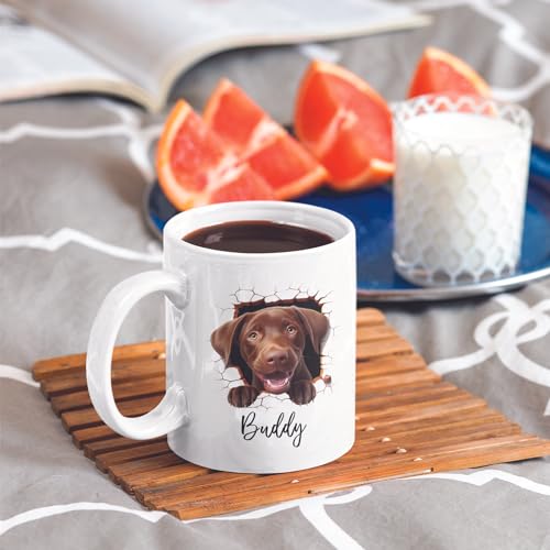 Customized Chocolate Labrador Retriever Dog | Customised Coffee Mug | 11 OZ