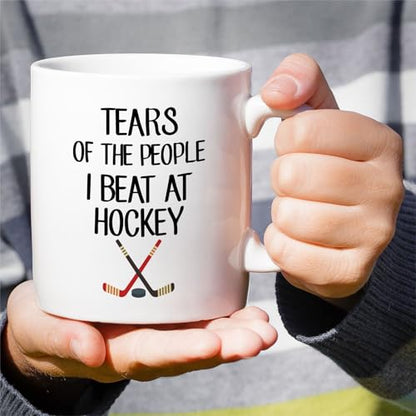 Funny Hockey Player Tears Of The People I Beat | Ceramic Coffee Mug | 11 OZ