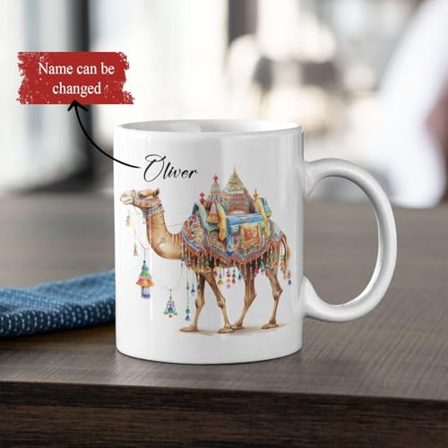 Custom Name Camel Personalized Pushkar Fair | Customised Coffee Mug | 11 OZ