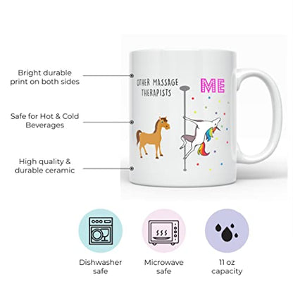 Massage Therapist Unicorn Masseuse Gifts For | Ceramic Coffee Mug | 11 OZ