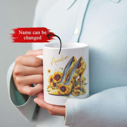 Personalized High Heel Custom Name Elegant | Customised Coffee Mug | 11 OZ