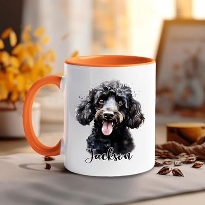 Personalized Poodle Accent Poodles Dog | Customised Coffee Mug | 11 OZ