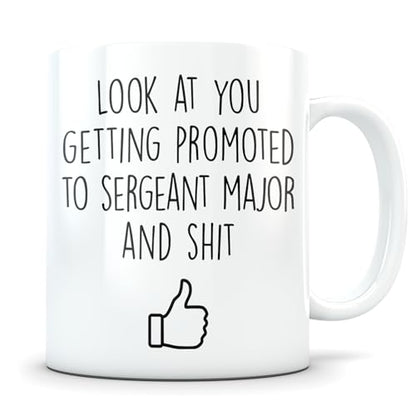 Sergeant Major Promotion Gift for Men and | Ceramic Coffee Mug | 11 OZ