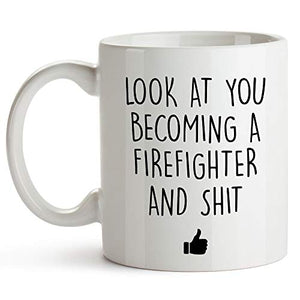 Future Firefighter Graduation for Men Fire | Ceramic Coffee Mug | 11 OZ