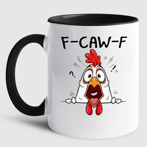 Custom Caw-F Hidden Message Sarcastic Gift | Customised Coffee Mug | 11 OZ