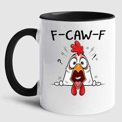 Custom Caw-F Hidden Message Sarcastic Gift | Customised Coffee Mug | 11 OZ