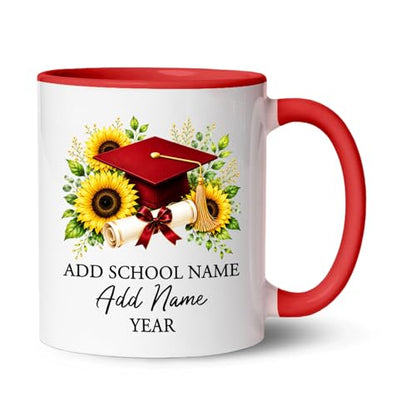 Customized Graduation Cap with Name | Customised Coffee Mug | 11 OZ