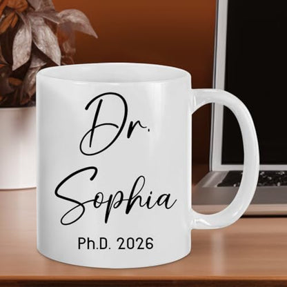 W62221 Personalized Ph D Graduation for | Customised Coffee Mug | 11 OZ