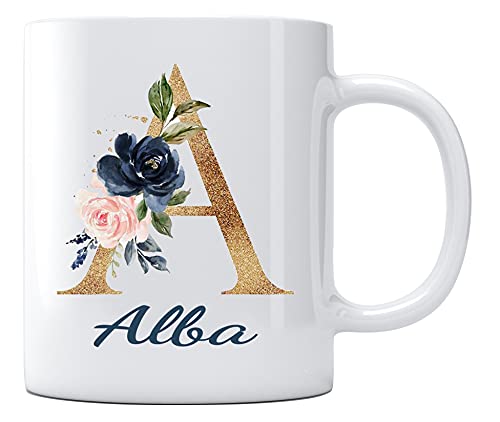 Happy Mothers Day with Name Alba Best Gifts | Ceramic Coffee Mug | 11 OZ