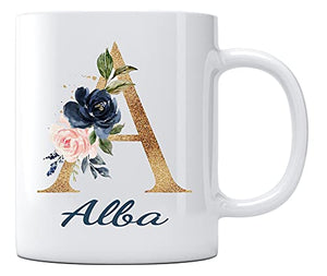 Happy Mothers Day with Name Alba Best Gifts | Ceramic Coffee Mug | 11 OZ