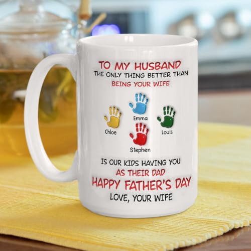 Fathers Day Funny Gift for Husband from Wife | Ceramic Coffee Mug | 11 OZ