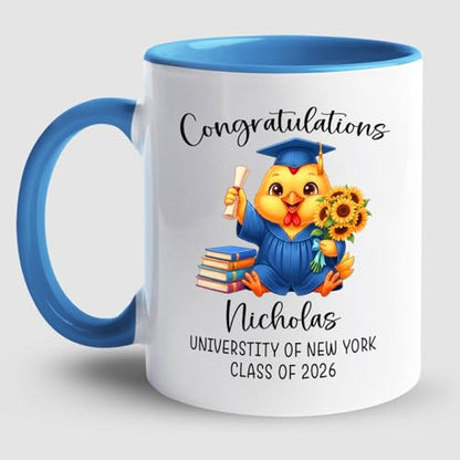 Custom Name School Class Chicken Graduation | Customised Coffee Mug | 11 OZ