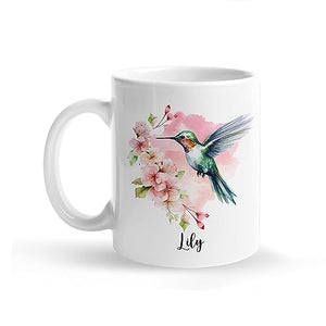 Personalized Hummingbird With Name | Customised Coffee Mug | 11 OZ