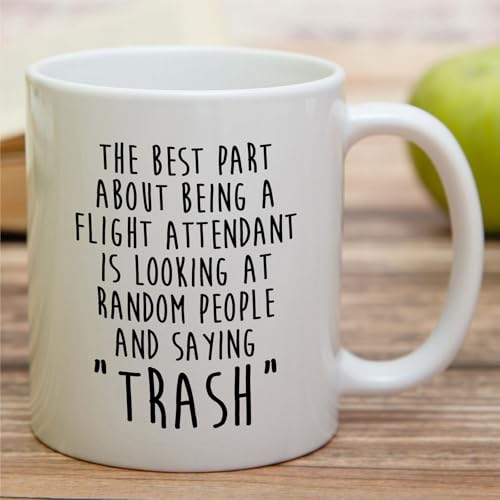 Funny Flight Attendant or Hilarious Gift for | Ceramic Coffee Mug | 11 OZ