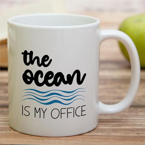 Funny Marine Biologist The Ocean Is My Office | Ceramic Coffee Mug | 11 OZ