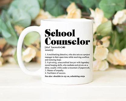 School Counselor Definition Gifts Graduation | Ceramic Coffee Mug | 11 OZ