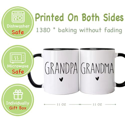 EST 2026 Promoted to Be Grandpa Grandma Set | Ceramic Coffee Mug | 11 OZ