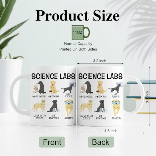 RZHV Science Labs Novelty Funny Dog for | Ceramic Coffee Mug | 11 OZ