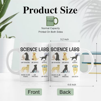 RZHV Science Labs Novelty Funny Dog for | Ceramic Coffee Mug | 11 OZ