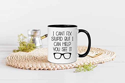 wonwhew YYWUDISHOP I Can t Fix Stupid But Help | Ceramic Coffee Mug | 11 OZ