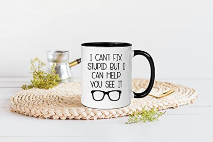 wonwhew YYWUDISHOP I Can t Fix Stupid But Help | Ceramic Coffee Mug | 11 OZ