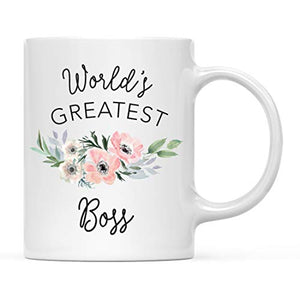 Gift for Women World s Greatest Boss Bohemian | Ceramic Coffee Mug | 11 OZ