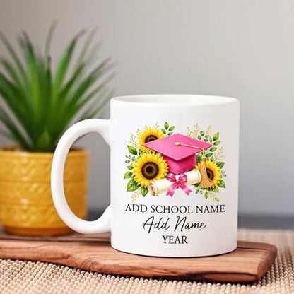 Custom Name Year Graduation Cap | Customised Coffee Mug | 11 OZ
