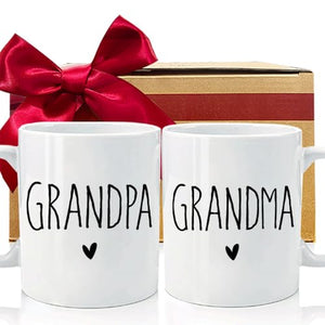 EST 2026 Promoted to Be Grandparents Set Gift | Ceramic Coffee Mug | 11 OZ