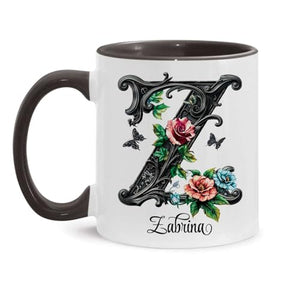 Customized Name Letter Z Gothic Alphabet | Customised Coffee Mug | 11 OZ