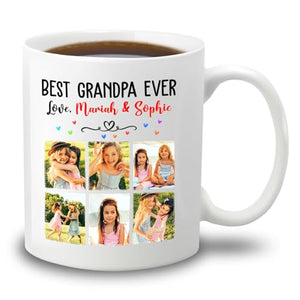 Best Grandpa Ever Personalized Add Photos | Customised Coffee Mug | 11 OZ