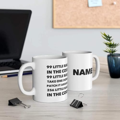 Personalized 99 Little Bugs In The Code | Customised Coffee Mug | 11 OZ