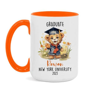 Personalized Baby Lion Graduation Animal | Customised Coffee Mug | 11 OZ