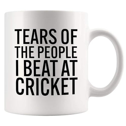 Tears Of The People I Beat At Cricket Funny | Ceramic Coffee Mug | 11 OZ