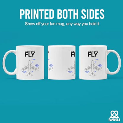 How Planes Fly Pilot Gifts Aviation Aerospace | Ceramic Coffee Mug | 11 OZ