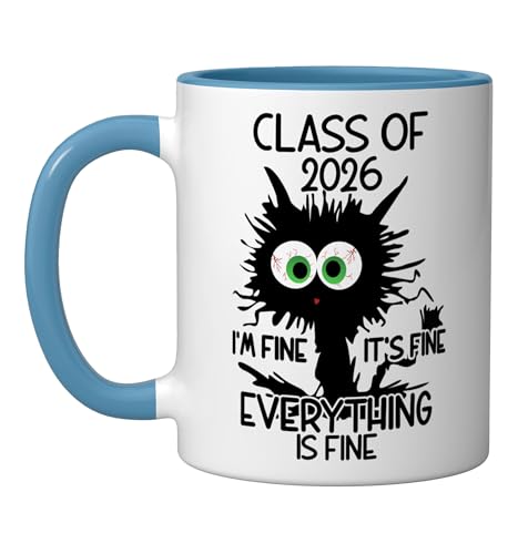 I m Fine It s Cat Class Of 2026 | Ceramic Coffee Mug | 11 OZ