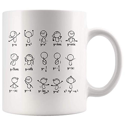 Funny Math Algebra Dance Humorous Figures | Ceramic Coffee Mug | 11 OZ