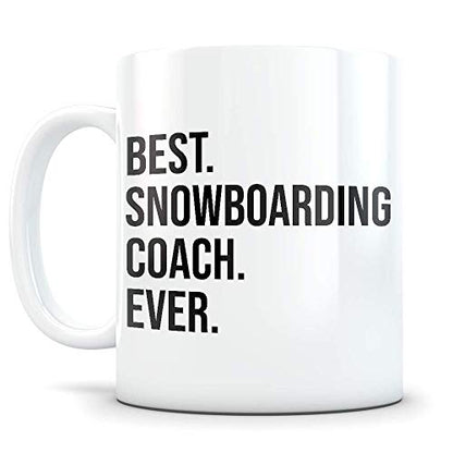 Funny Snowboarding Coach Gifts Best Snowboard | Ceramic Coffee Mug | 11 OZ