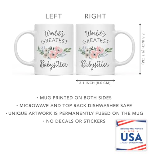 Gift for Women World s Greatest Babysitter | Ceramic Coffee Mug | 11 OZ