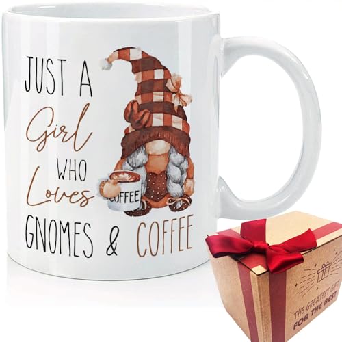 Novelty Gnomes Gift for Lover Gnome Who Loves | Ceramic Coffee Mug | 11 OZ