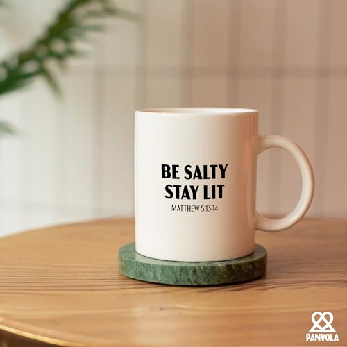 Be Salty Stay Lit Christian Gifts Bible Verse | Ceramic Coffee Mug | 11 OZ