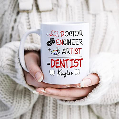 Personalized Customized Dentist Name Gift | Customised Coffee Mug | 11 OZ