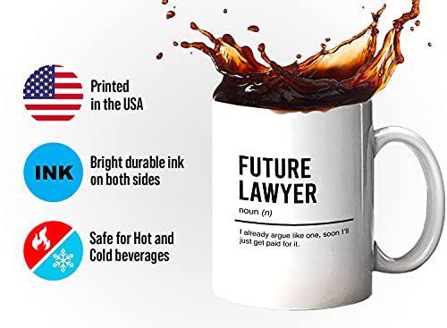 Bubble Hugs Lawyer Future Law Student School | Ceramic Coffee Mug | 11 OZ