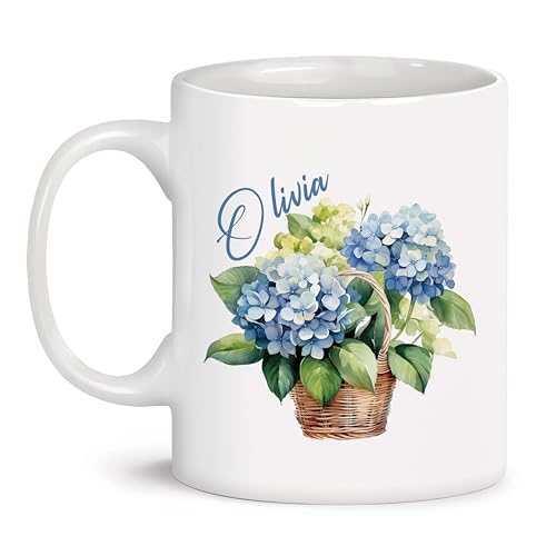 Novelty Customized Hydrangea Travel Custom | Customised Coffee Mug | 11 OZ