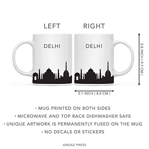 Tourist Travel Souvenir Gift Delhi India | Ceramic Coffee Mug | 11 OZ