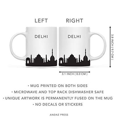 Tourist Travel Souvenir Gift Delhi India | Ceramic Coffee Mug | 11 OZ