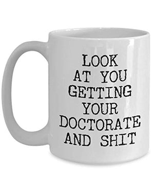 HollyWood Twine PHD Graduation for Doctor MD | Ceramic Coffee Mug | 11 OZ