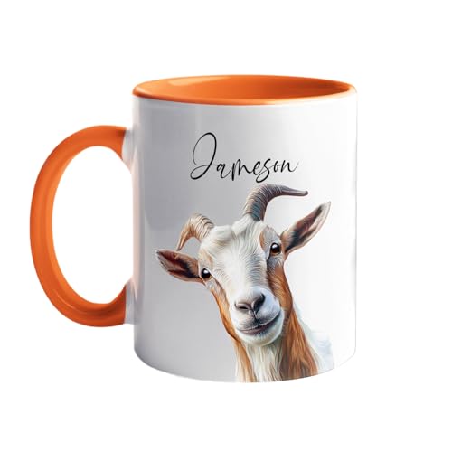 Goat Gifts For Lovers With Custom Name | Customised Coffee Mug | 11 OZ