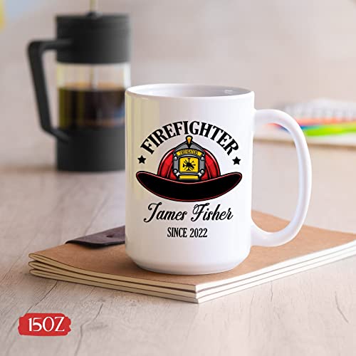 Personalized Fireman Funny Dad Firefighter | Customised Coffee Mug | 11 OZ