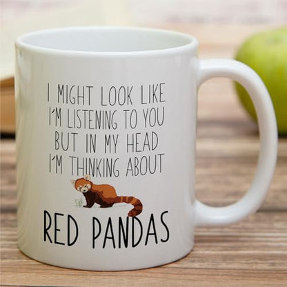 Funny Panda Lover Thinking About Pandas or | Ceramic Coffee Mug | 11 OZ